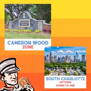 ZONE 8 - October 25th - Wednesday - Carmel/Cameron Wood - South Charlotte/Uptown
